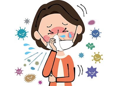 主なアレルギー症状